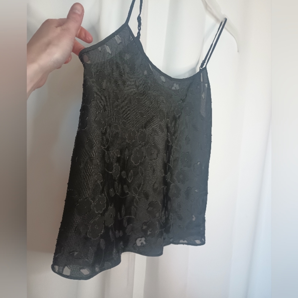 Cinema Etoile Womens Sheer Floral Burnout Camisole Small Vtg 90s Fairy Grunge - Picture 3 of 9